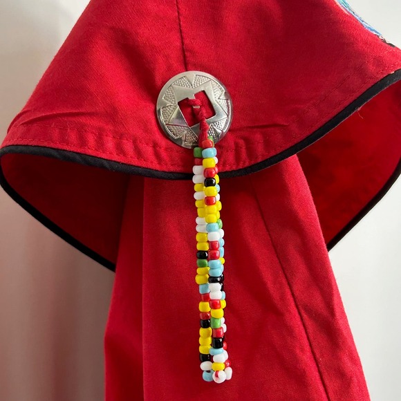 Baxter and Wells Red Embroidered Bead Embellished Western Shirt Women's Size L - Picture 8 of 13